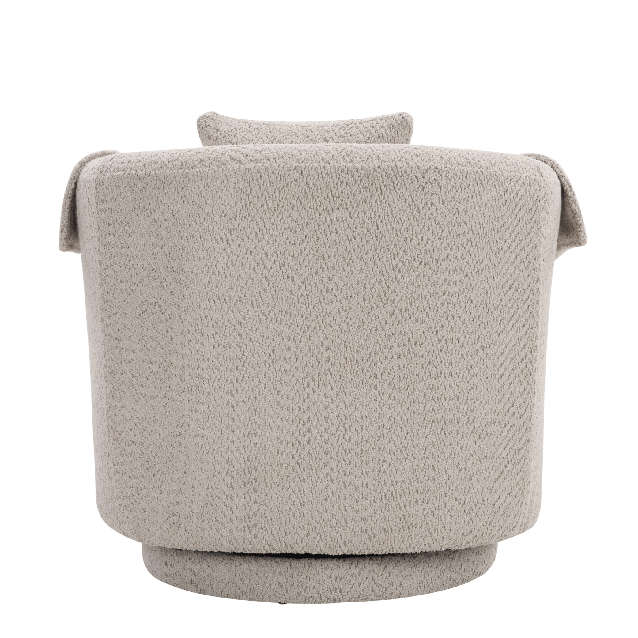 Swivel Accent Chair With Ottoman Set, Modern Chenille Barrel Armchair With Removable Back Pillow & 2 Armrest Covers For Living Room, Bedroom, Office, Gray_voghion.com